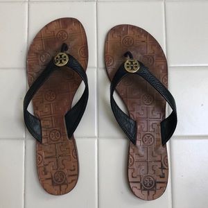 Tory Burch Leather Flip Flops